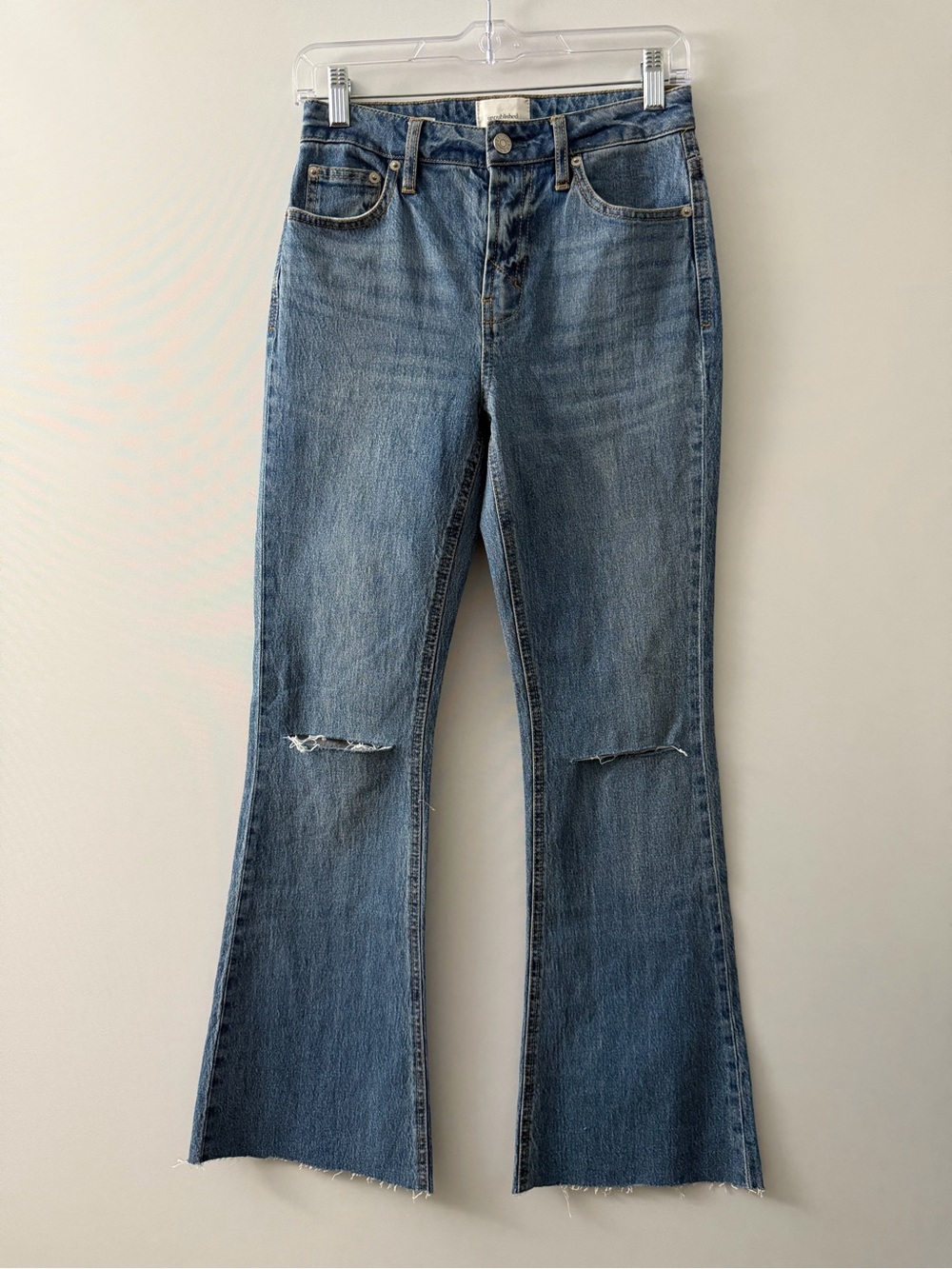 Unpublished Size 25 Janet Everlast Jeans Ripped Knee Distressed Hem Blue Used